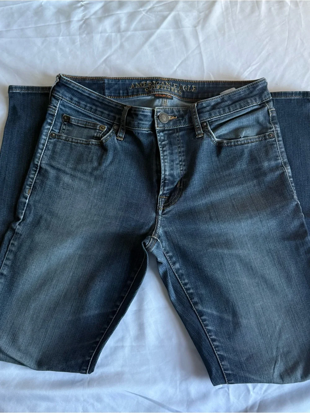 American Eagle Men’s Classic Dark Wash Denim Jeans - Original Straight